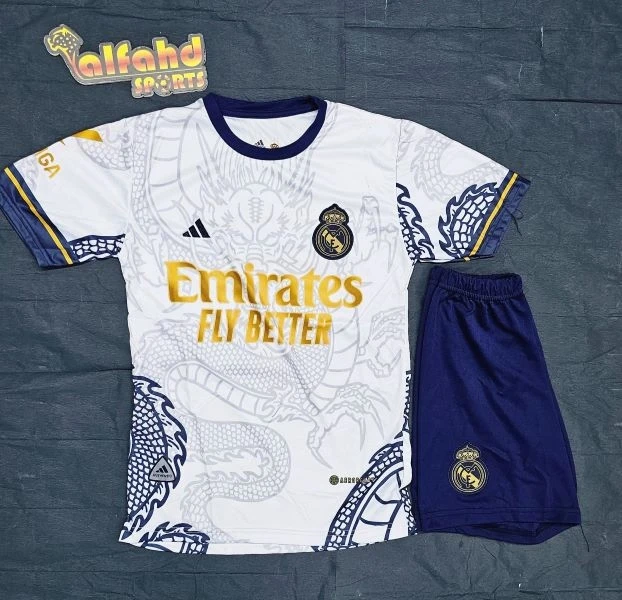 Real Madrid Kids Dragon Black Kit